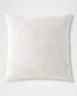 Image 1 of 2: Callisto Home Lavoe Embroidered Floral Decorative Pillow, 22" Square