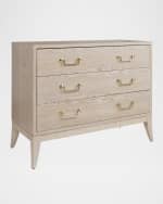 Image 2 of 4: Worlds Away Avis 3-Drawer Chest