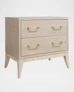 Image 2 of 3: Worlds Away Kenna 2-Drawer Side Table