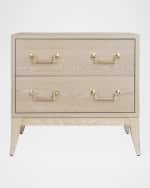 Image 1 of 3: Worlds Away Kenna 2-Drawer Side Table