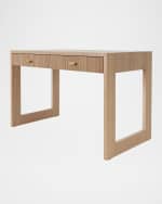 Image 2 of 5: Worlds Away Larkin Two-Drawer Desk