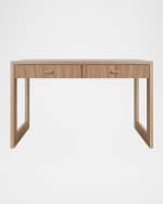 Image 1 of 5: Worlds Away Larkin Two-Drawer Desk