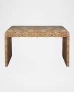 Image 1 of 2: Worlds Away Petra Waterfall Edge Desk