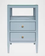 Image 1 of 4: Worlds Away Roscoe 2-Drawer Side Table