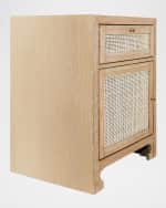 Image 2 of 5: Worlds Away Ruth Cane Nightstand