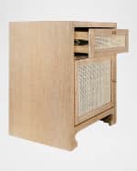 Image 3 of 5: Worlds Away Ruth Cane Nightstand