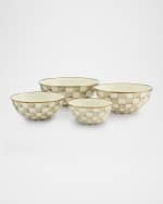 Image 8 of 8: MacKenzie-Childs Mocha Check Extra Large Everyday Bowl