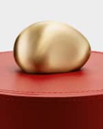 Image 2 of 3: Assouline Pebble Tall Leather Trinket Box