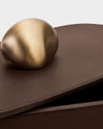 Image 4 of 4: Assouline Pebble Long Leather Trinket Box