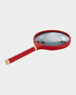 Image 2 of 3: Assouline Archival Leather Magnifying Glass