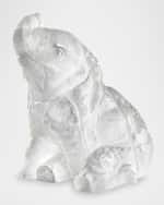 Image 1 of 2: Lalique Baby Elephant Sculpture