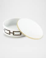 Image 2 of 2: GINORI 1735 Catene Ebano Round Trinket Box
