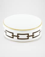 Image 1 of 2: GINORI 1735 Catene Ebano Round Trinket Box