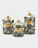 Image 5 of 5: MacKenzie-Childs Sterling English Garden Large Canister, 64 oz.