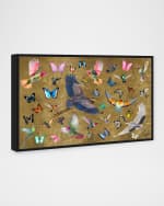 Image 3 of 3: The Oliver Gal Artist Co. "Exotic Singapore Birds" Framed Giclee on Canvas