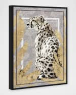 Image 3 of 3: The Oliver Gal Artist Co. "Jungle White Cheetah" Framed Giclee on Canvas