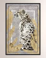Image 1 of 3: The Oliver Gal Artist Co. "Jungle White Cheetah" Framed Giclee on Canvas