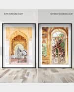 Image 4 of 4: The Oliver Gal Artist Co. "Animal Palace Entrance" Framed Art Prints on Paper Set