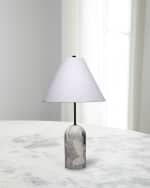 Image 1 of 3: Jamie Young Holt Travertine Table Lamp, 28"