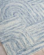 Image 2 of 8: Exquisite Rugs Juno Hand-Tufted Blue/Ivory Rug, 10' x 14'