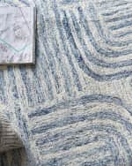 Image 5 of 8: Exquisite Rugs Juno Hand-Tufted Blue/Ivory Rug, 10' x 14'