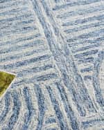 Image 6 of 8: Exquisite Rugs Juno Hand-Tufted Blue/Ivory Rug, 10' x 14'