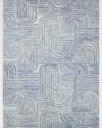 Image 1 of 8: Exquisite Rugs Juno Hand-Tufted Blue/Ivory Rug, 10' x 14'