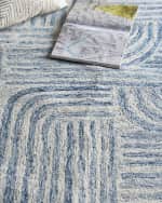 Image 7 of 8: Exquisite Rugs Juno Hand-Tufted Blue/Ivory Rug, 10' x 14'
