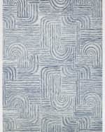 Image 1 of 7: Exquisite Rugs Juno Hand-Tufted Blue/Ivory Rug, 9' x 12'