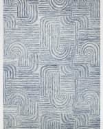 Image 1 of 7: Exquisite Rugs Juno Hand-Tufted Blue/Ivory Rug, 6' x 9'