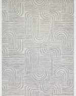 Image 1 of 7: Exquisite Rugs Juno Hand-Tufted Gray/Ivory Rug, 10' x 14'