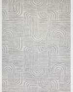 Image 1 of 7: Exquisite Rugs Juno Hand-Tufted Gray/Ivory Rug, 9' x 12'