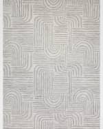 Image 1 of 7: Exquisite Rugs Juno Hand-Tufted Gray/Ivory Rug, 8' x 10'
