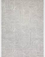 Image 1 of 7: Exquisite Rugs Juno Hand-Tufted Gray/Ivory Rug, 6' x 9'