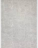 Image 1 of 7: Exquisite Rugs Juno Hand-Tufted Gray/Ivory Rug, 5' x 8'