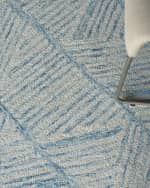Image 5 of 7: Exquisite Rugs Kascata Hand-Tufted Blue/Ivory Rug, 9' x 12'