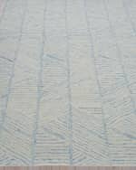 Image 3 of 7: Exquisite Rugs Kascata Hand-Tufted Blue/Ivory Rug, 5' x 8'