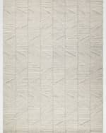 Image 1 of 8: Exquisite Rugs Kascata Hand-Tufted Silver/Ivory Rug, 9' x 12'