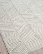 Image 2 of 8: Exquisite Rugs Kascata Hand-Tufted Silver/Ivory Rug, 6' x 9'