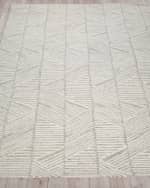 Image 3 of 8: Exquisite Rugs Kascata Hand-Tufted Silver/Ivory Rug, 6' x 9'