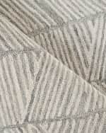 Image 4 of 8: Exquisite Rugs Kascata Hand-Tufted Silver/Ivory Rug, 6' x 9'