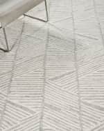 Image 7 of 8: Exquisite Rugs Kascata Hand-Tufted Silver/Ivory Rug, 6' x 9'