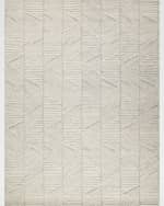 Image 1 of 8: Exquisite Rugs Kascata Hand-Tufted Silver/Ivory Rug, 6' x 9'