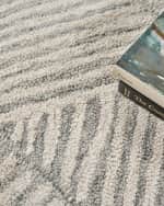 Image 5 of 8: Exquisite Rugs Kascata Hand-Tufted Silver/Ivory Rug, 6' x 9'