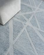 Image 7 of 7: Exquisite Rugs Miami Hand-Tufted Silver/Ivory Rug, 10' x 14'