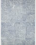 Image 8 of 8: Exquisite Rugs Juno Hand-Tufted Blue/Ivory Rug, 10' x 14'