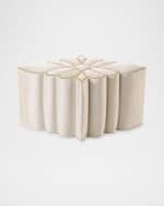 Image 2 of 6: Haute House Elizabeth Snow Ottoman