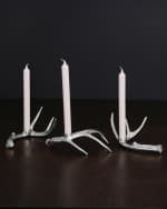 Image 3 of 4: Beatriz Ball WESTERN Antler Candlestick, Set of 3