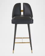 Image 2 of 6: Arteriors Crowley Split-Back 25.5" Counter Stool