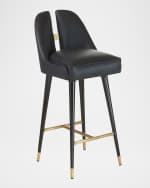 Image 1 of 6: Arteriors Crowley Split-Back 25.5" Counter Stool